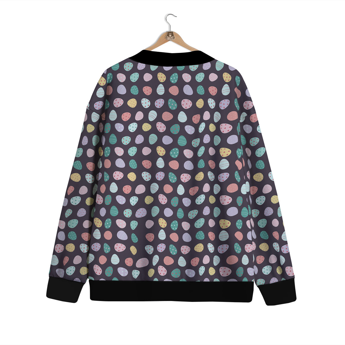 Easter Eggs Cute Print Pattern Cardigan-grizzshop