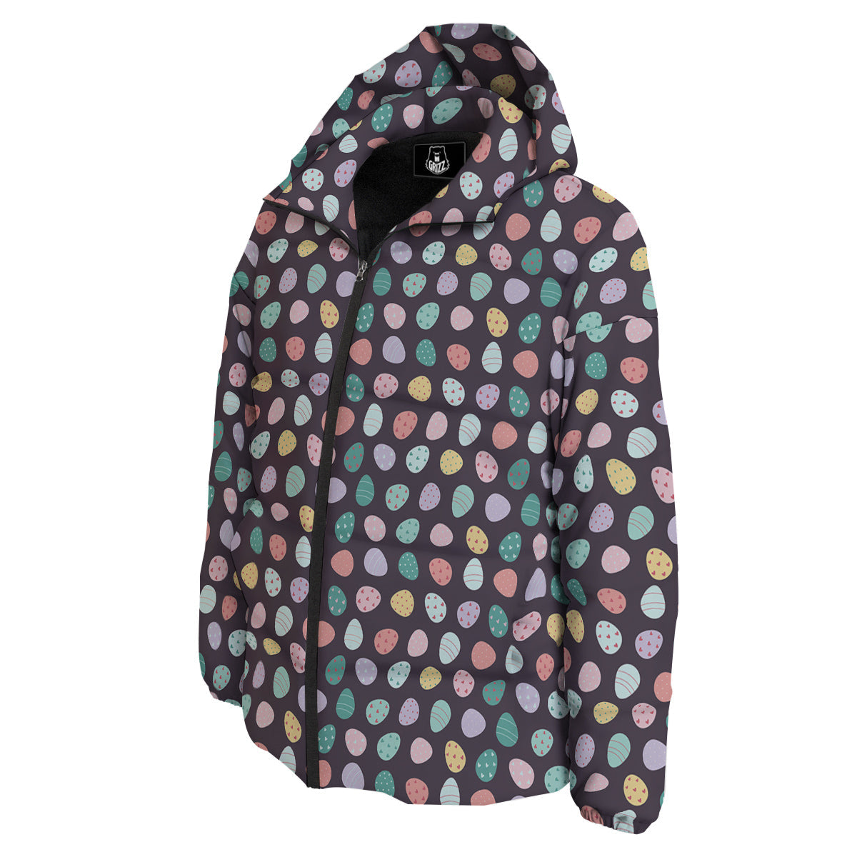 Easter Eggs Cute Print Pattern Down Jacket-grizzshop