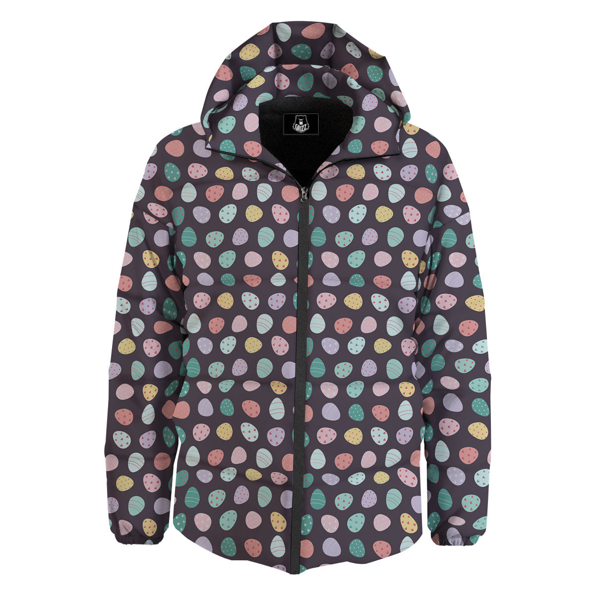 Easter Eggs Cute Print Pattern Down Jacket-grizzshop