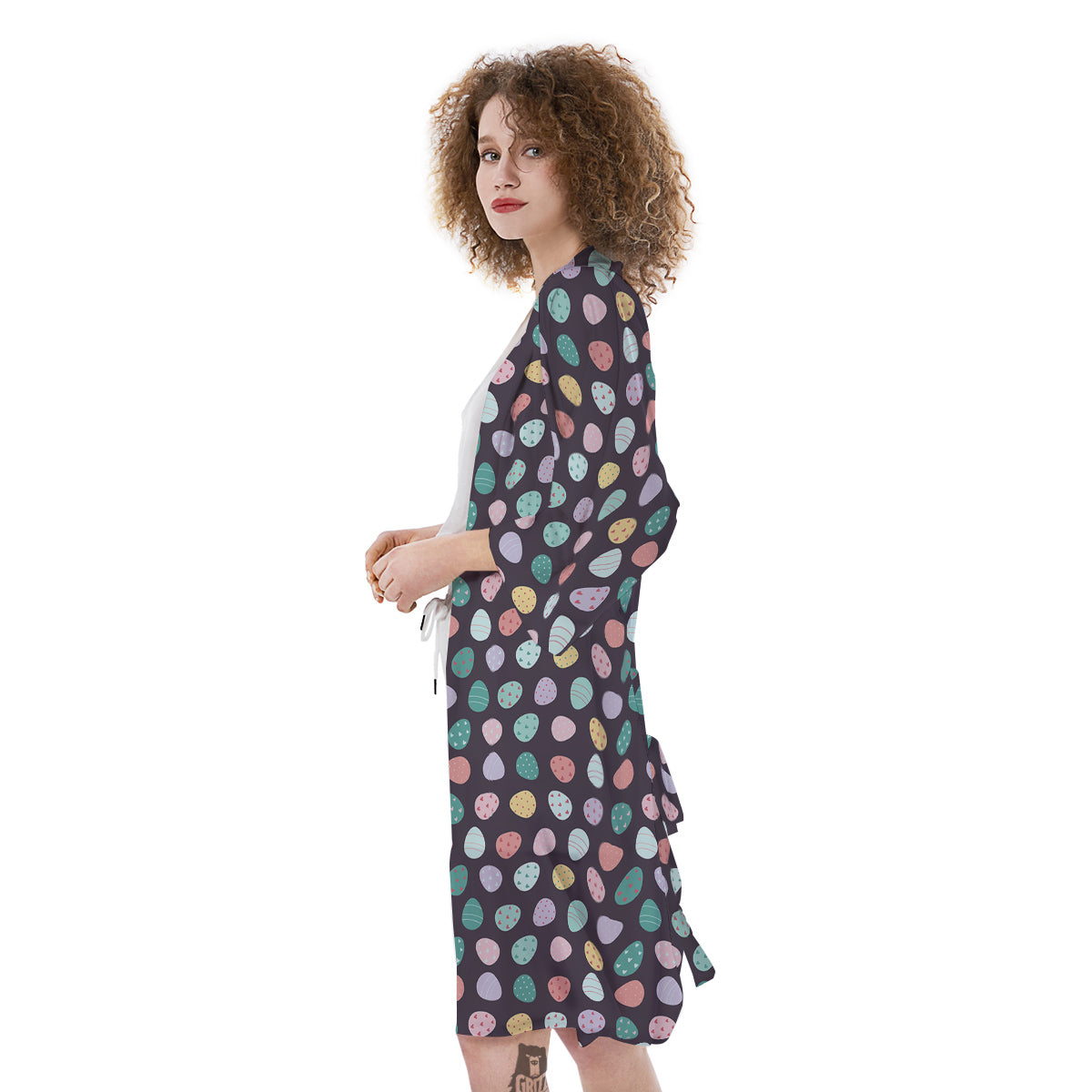 Easter Eggs Cute Print Pattern Kimono-grizzshop