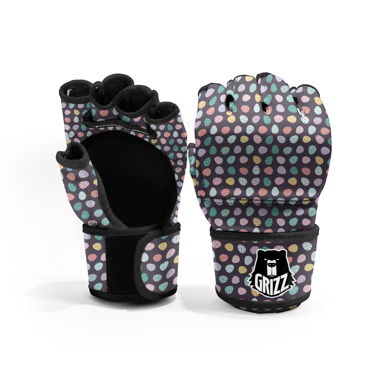 Easter Eggs Cute Print Pattern MMA Gloves-grizzshop