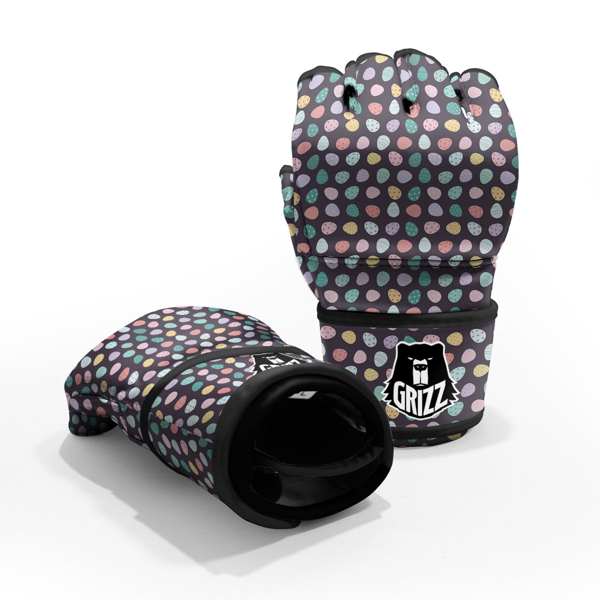 Easter Eggs Cute Print Pattern MMA Gloves-grizzshop