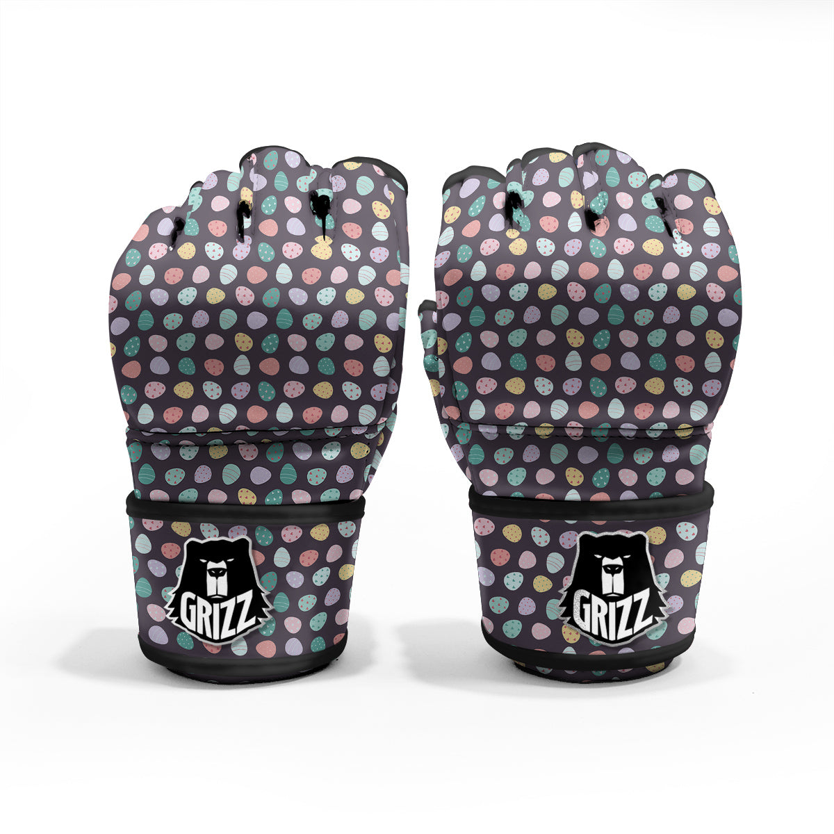 Easter Eggs Cute Print Pattern MMA Gloves-grizzshop