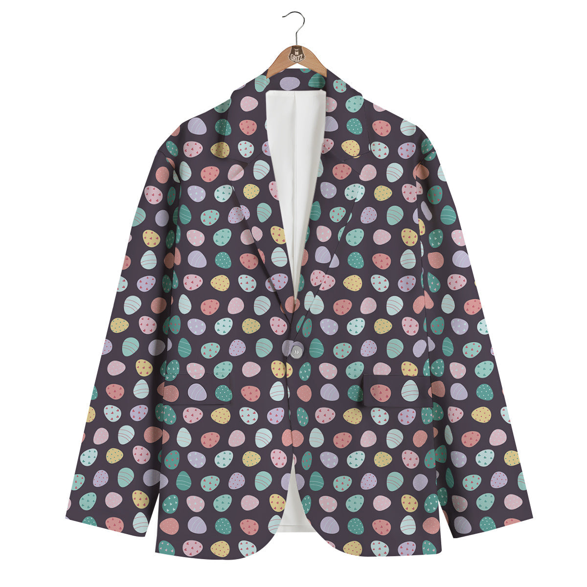 Easter Eggs Cute Print Pattern Men's Blazer-grizzshop