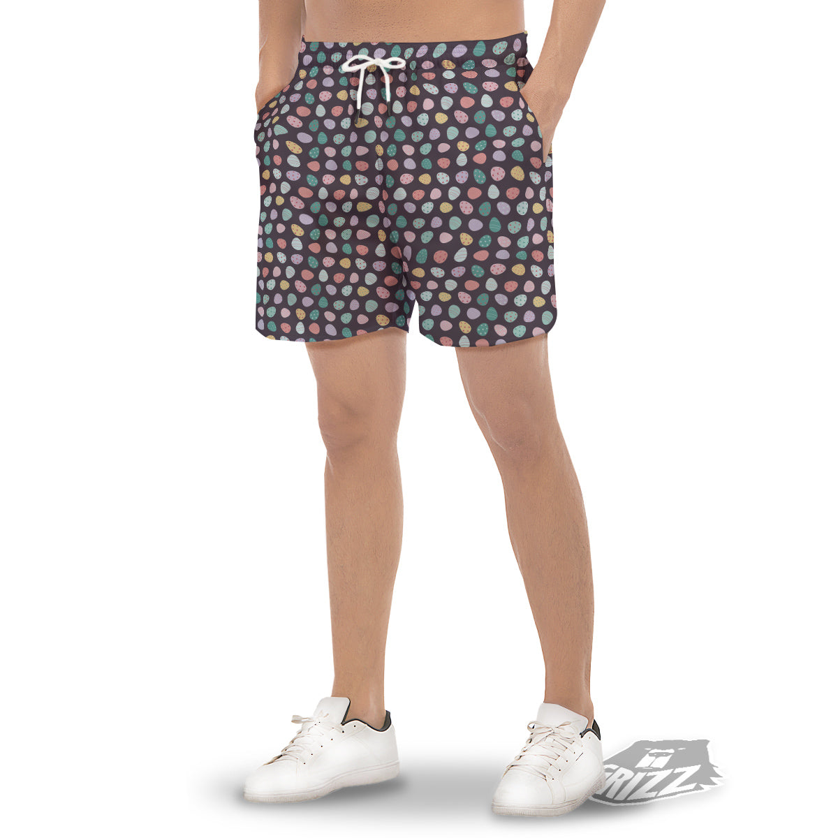 Easter Eggs Cute Print Pattern Men's Gym Shorts-grizzshop