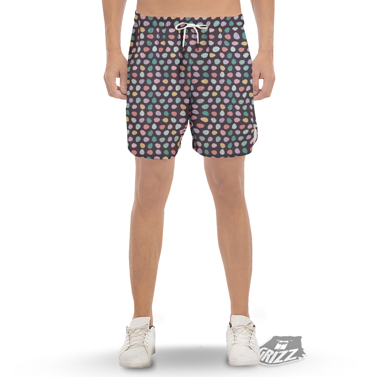 Easter Eggs Cute Print Pattern Men's Gym Shorts-grizzshop