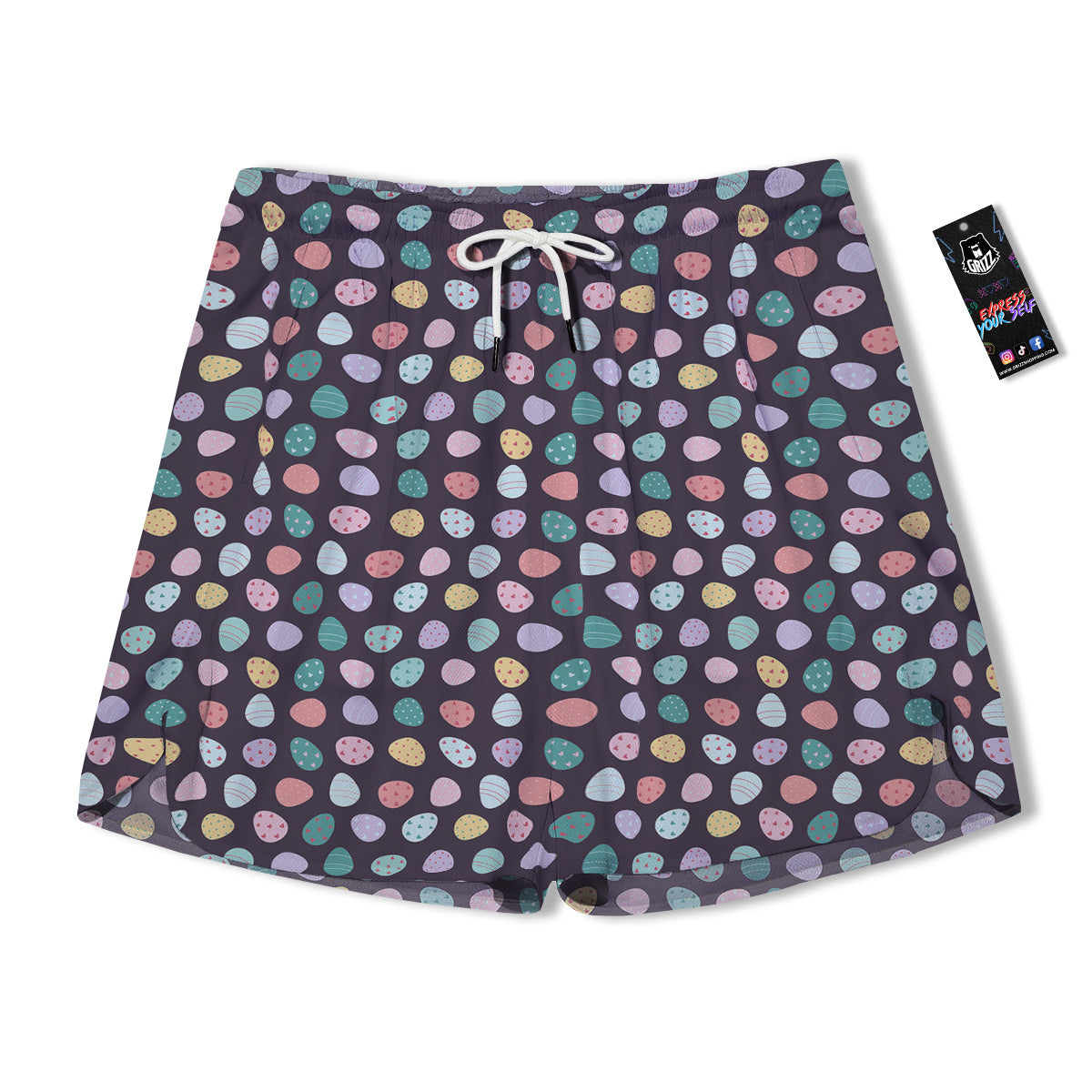 Easter Eggs Cute Print Pattern Men's Running Shorts-grizzshop