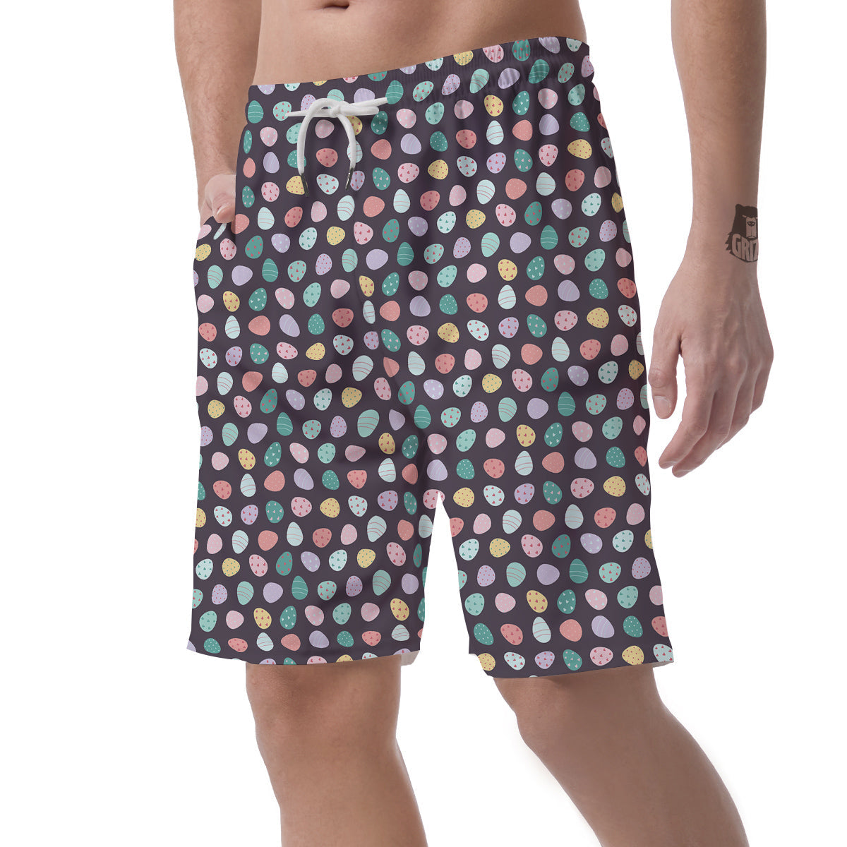 Easter Eggs Cute Print Pattern Men's Shorts-grizzshop