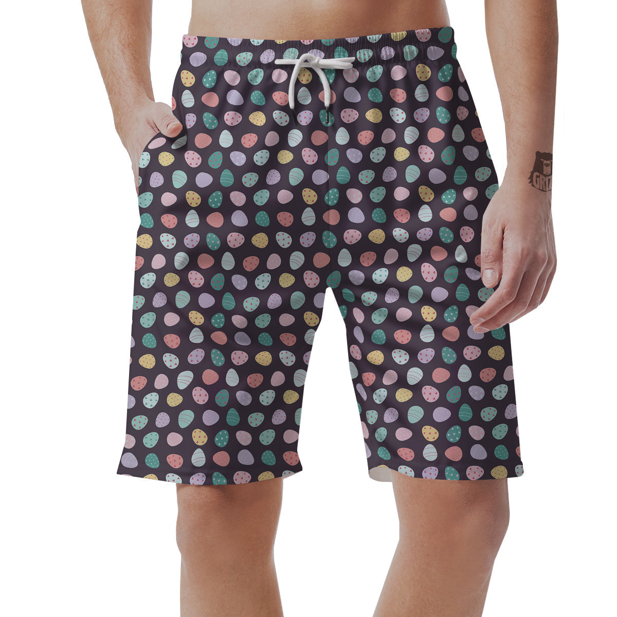 Easter Eggs Cute Print Pattern Men's Shorts-grizzshop