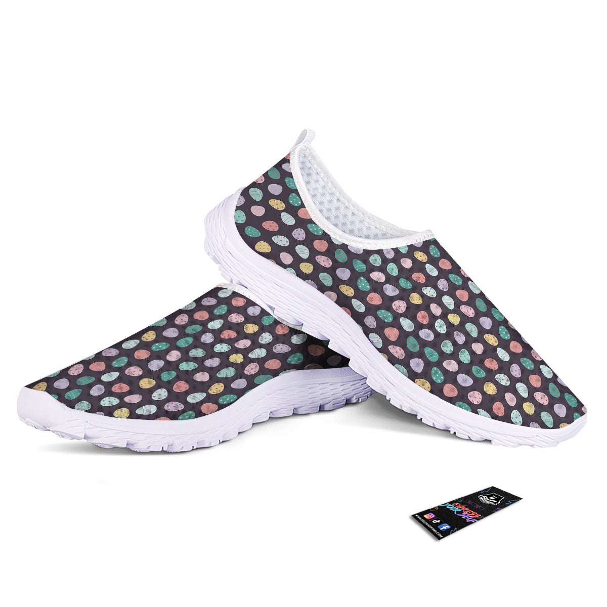 Easter Eggs Cute Print Pattern Nurse Shoes-grizzshop
