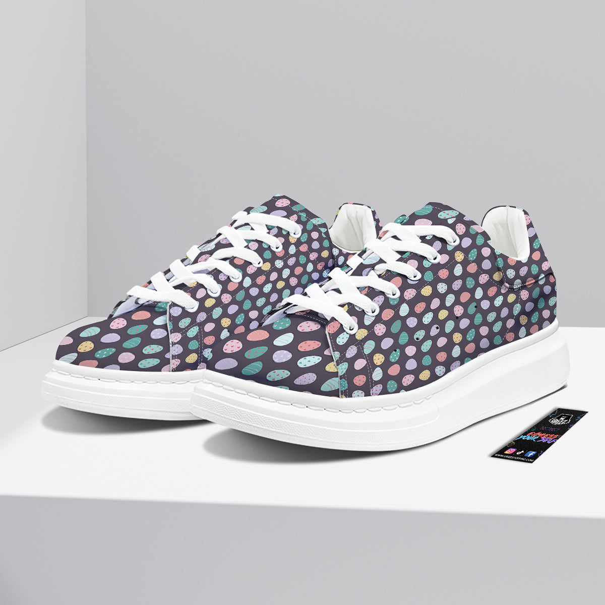 Easter Eggs Cute Print Pattern Platform Shoes-grizzshop