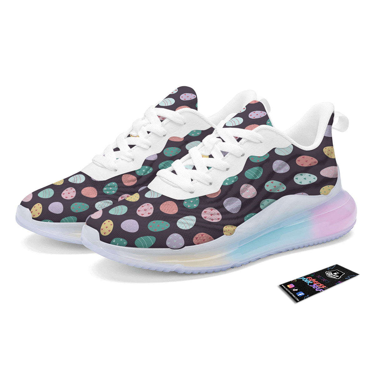 Easter Eggs Cute Print Pattern Running Sneakers-grizzshop