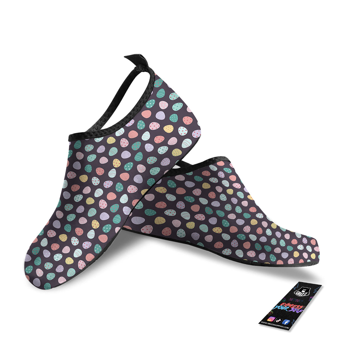 Easter Eggs Cute Print Pattern Water Shoes-grizzshop