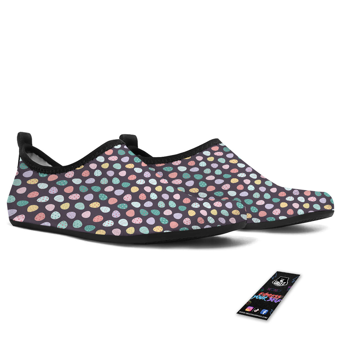 Easter Eggs Cute Print Pattern Water Shoes-grizzshop