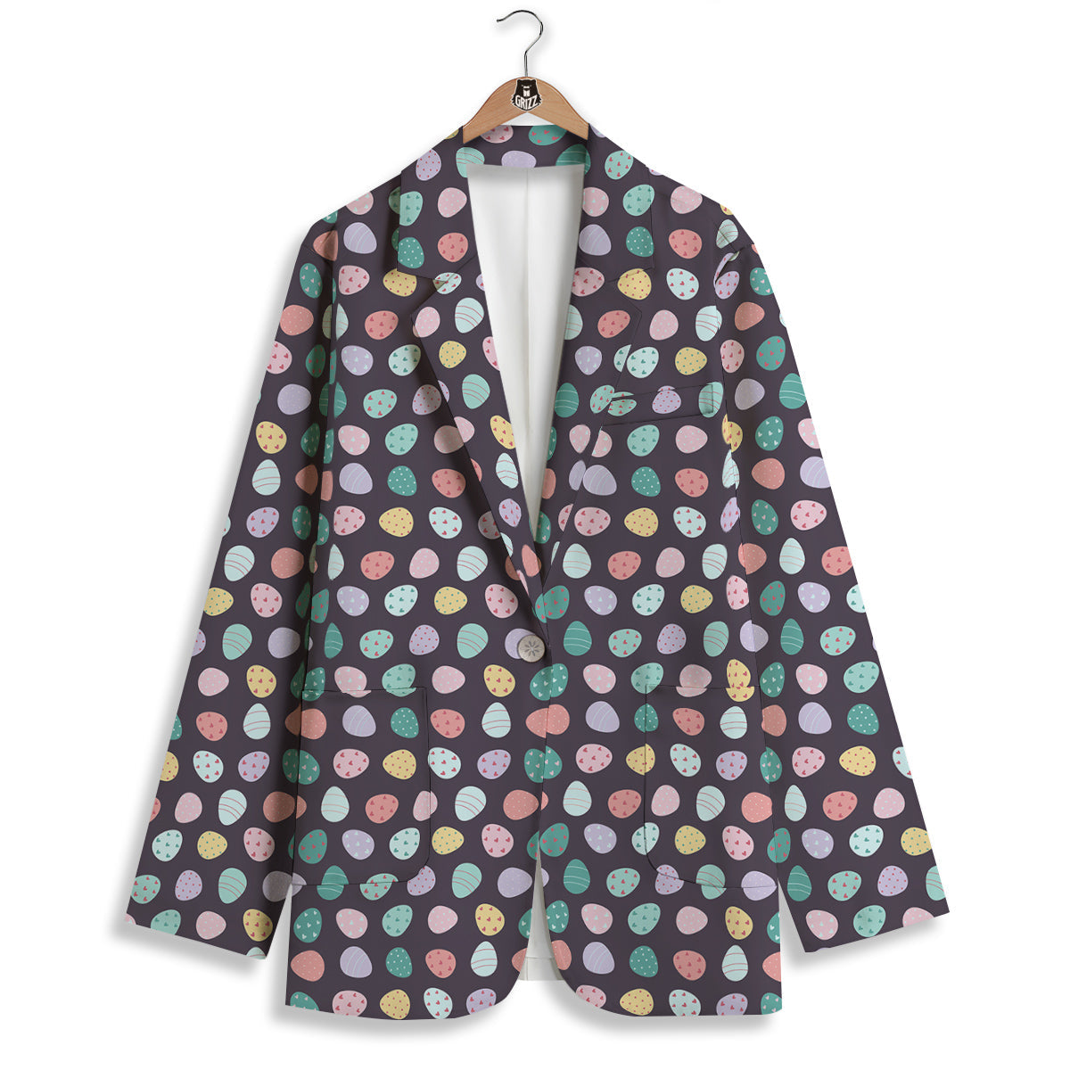Easter Eggs Cute Print Pattern Women's Blazer-grizzshop