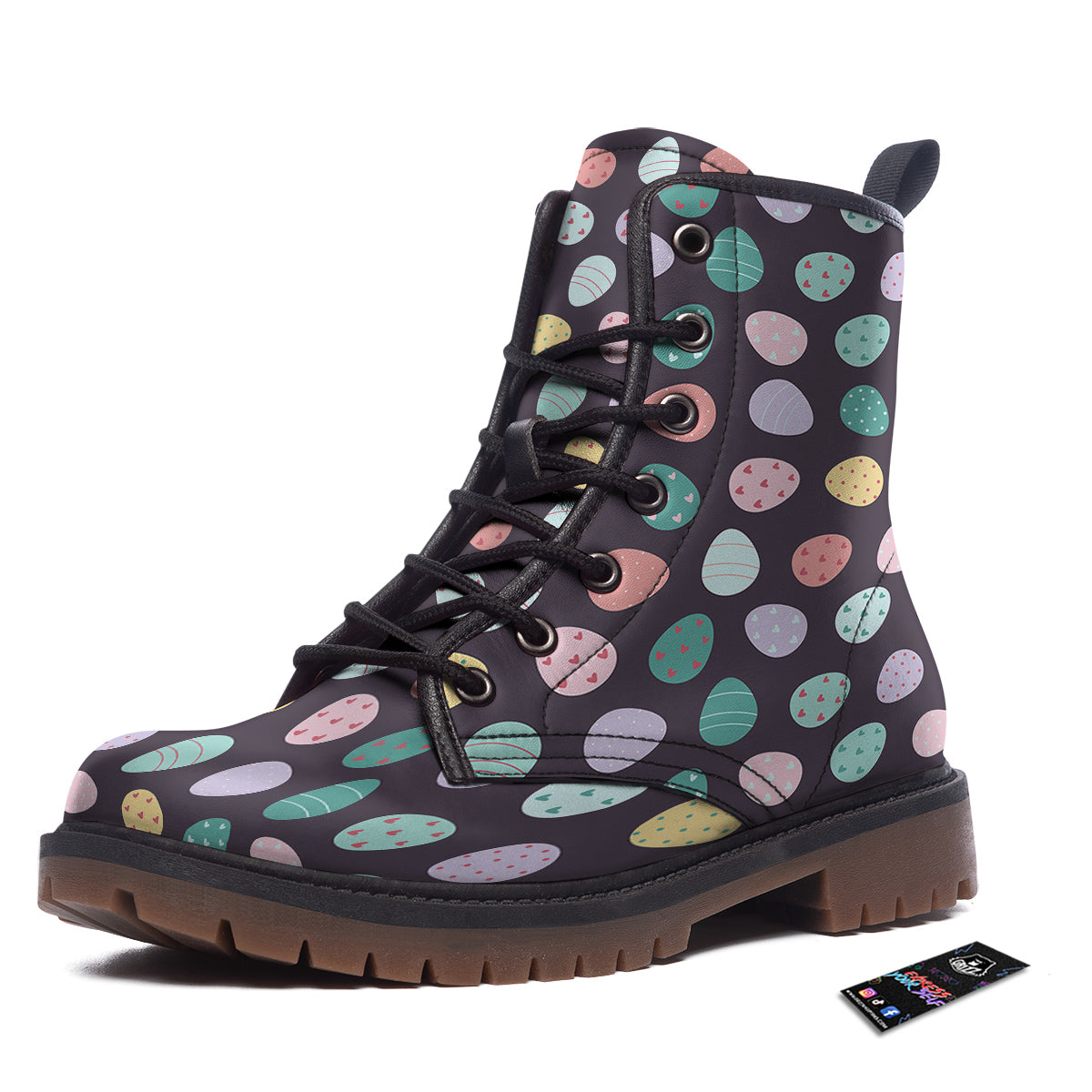 Easter Eggs Cute Print Pattern Work Boots-grizzshop
