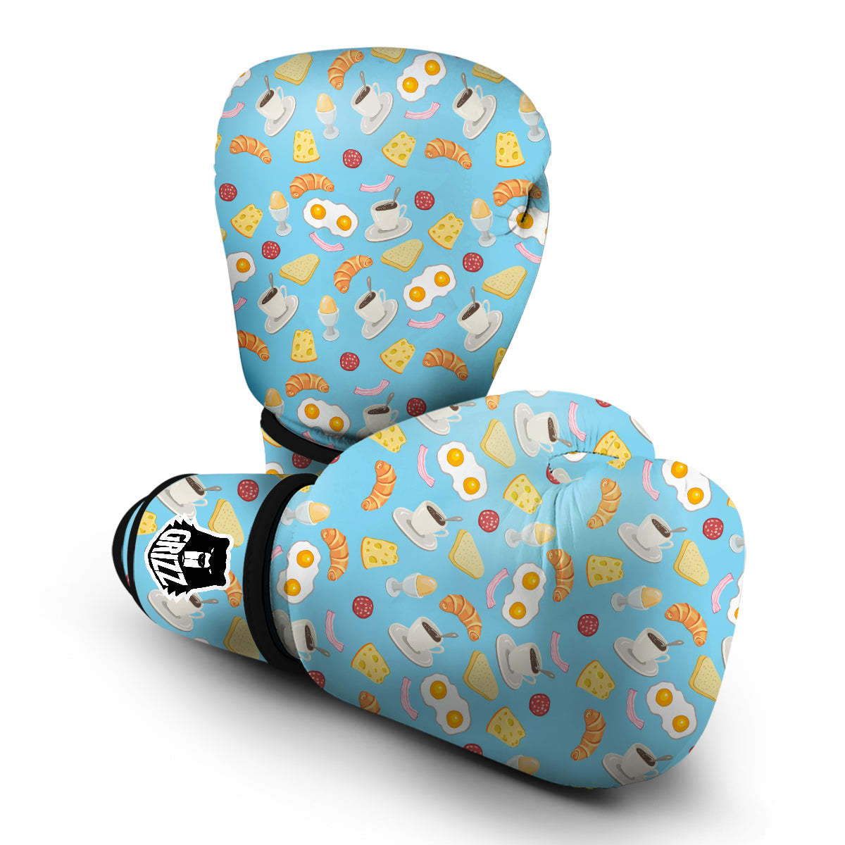 Easy Breakfast Print Pattern Boxing Gloves-grizzshop