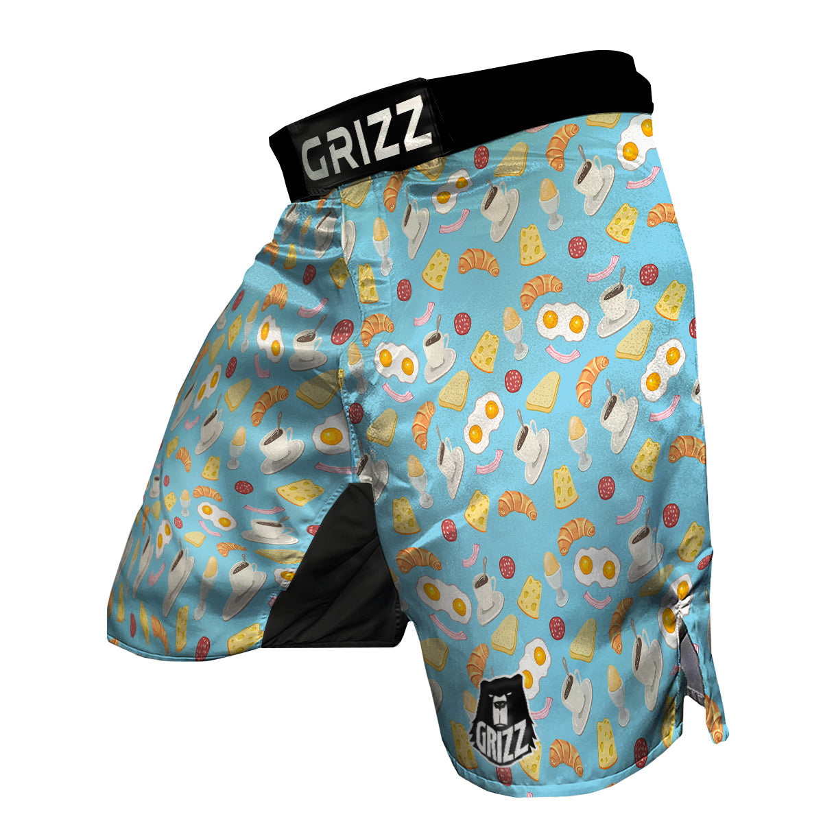 Easy Breakfast Print Pattern MMA Shorts-grizzshop