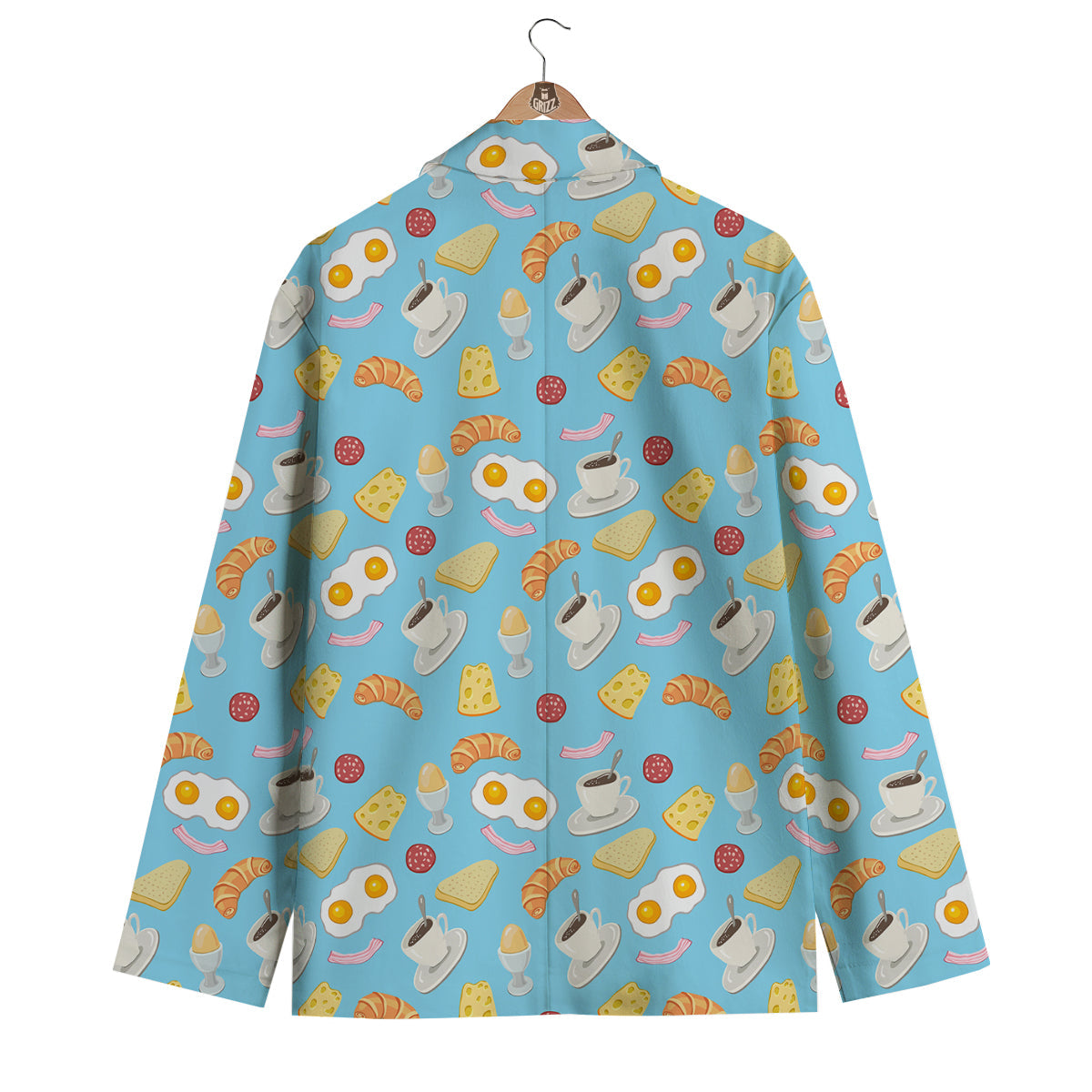 Easy Breakfast Print Pattern Men's Blazer-grizzshop