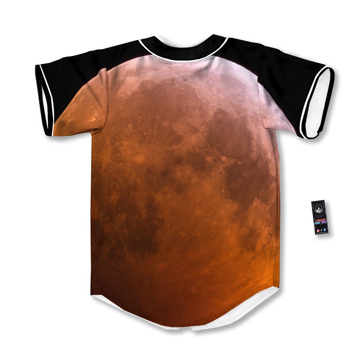 Eclipse Total Lunar Print Baseball Jersey-grizzshop