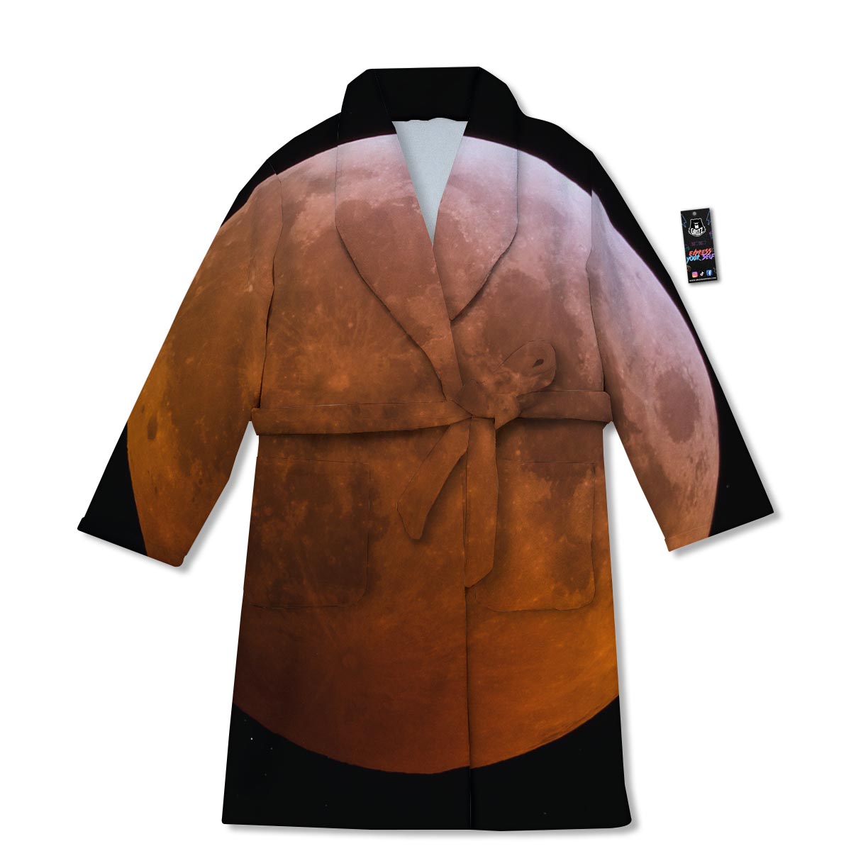 Eclipse Total Lunar Print Bathrobe-grizzshop