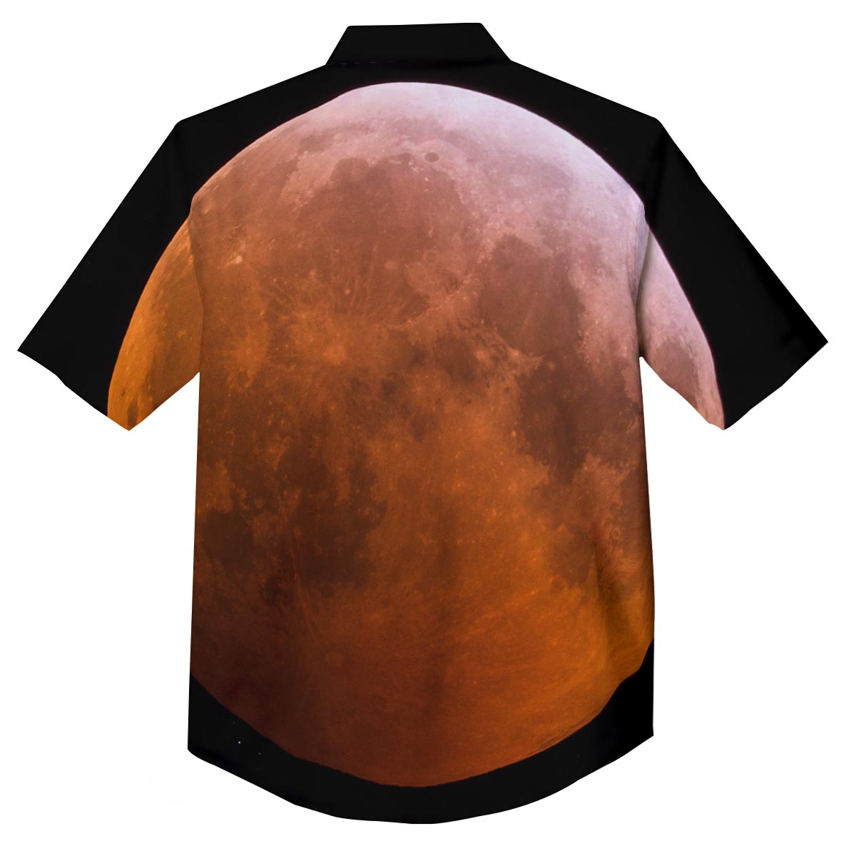 Eclipse Total Lunar Print Button Up Shirt-grizzshop