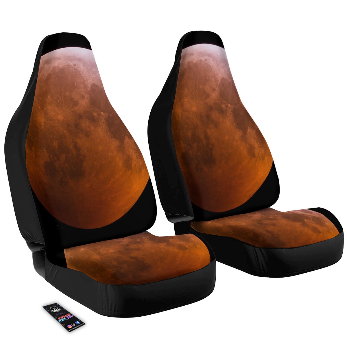 Eclipse Total Lunar Print Car Seat Covers-grizzshop