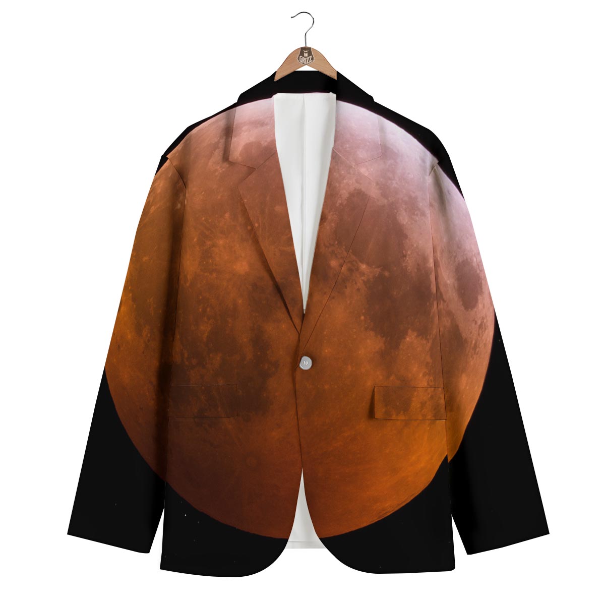Eclipse Total Lunar Print Men's Blazer-grizzshop