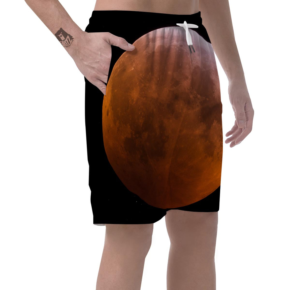Eclipse Total Lunar Print Men's Shorts-grizzshop