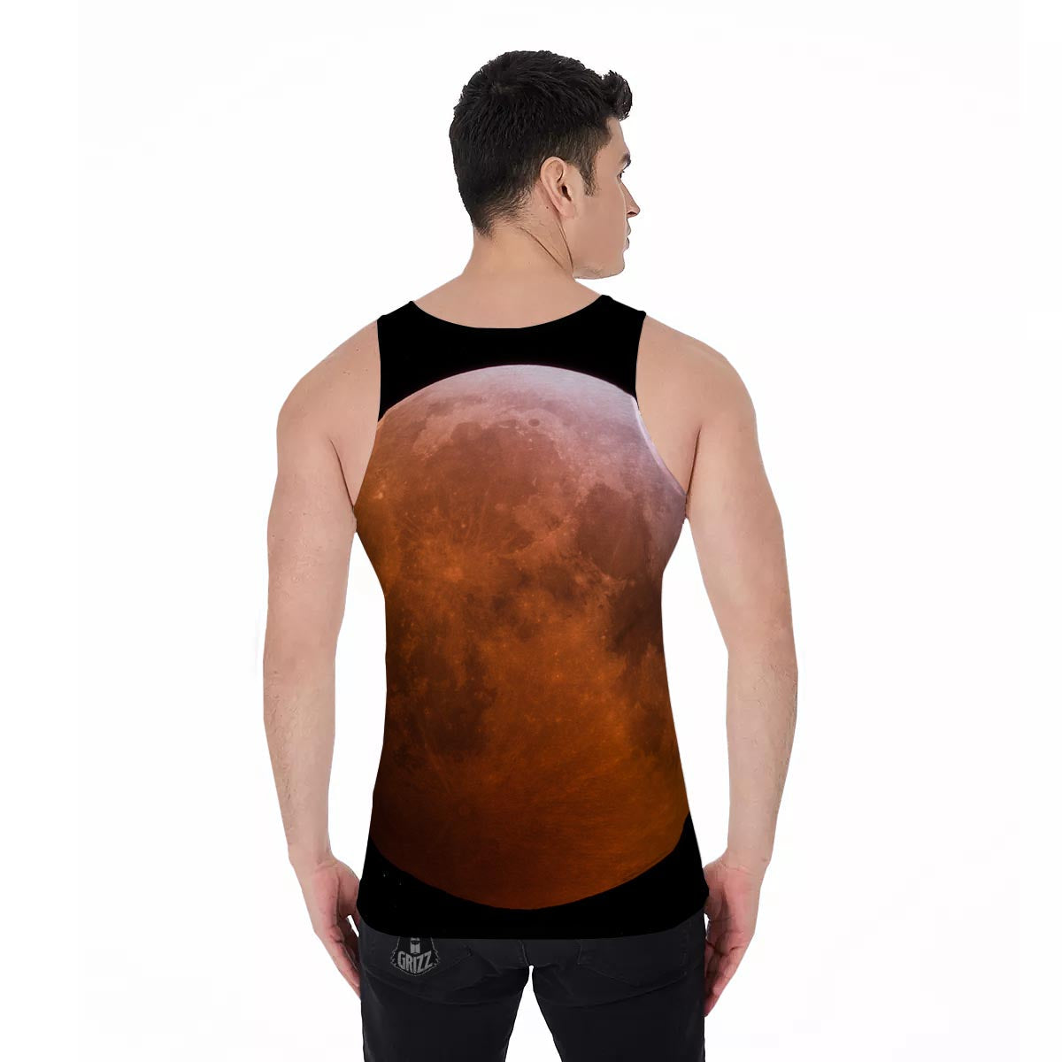 Eclipse Total Lunar Print Men's Tank Top-grizzshop