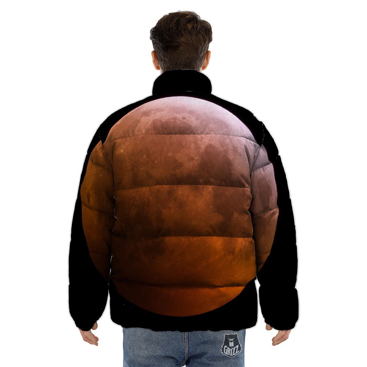 Eclipse Total Lunar Print Puffer Jacket-grizzshop