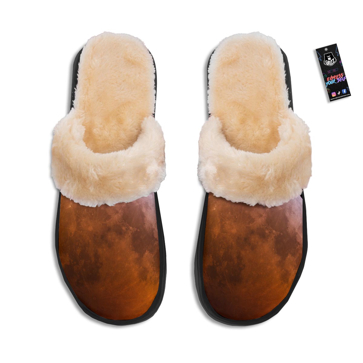 Eclipse Total Lunar Print Slippers-grizzshop