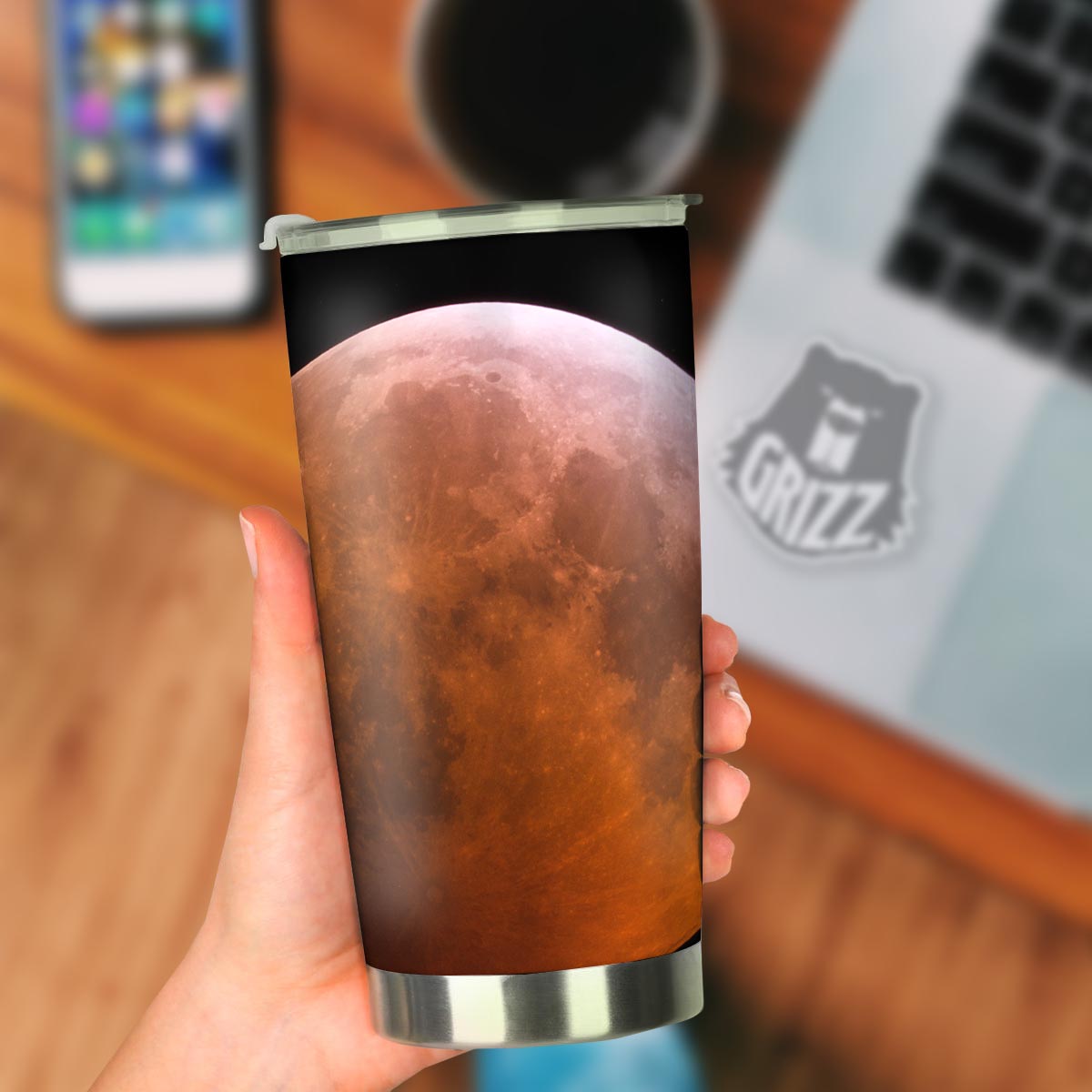 Eclipse Total Lunar Print Tumbler-grizzshop