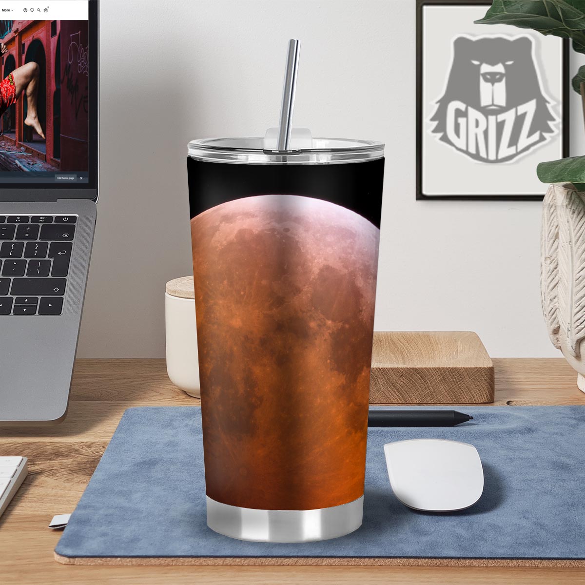 Eclipse Total Lunar Print Tumbler-grizzshop