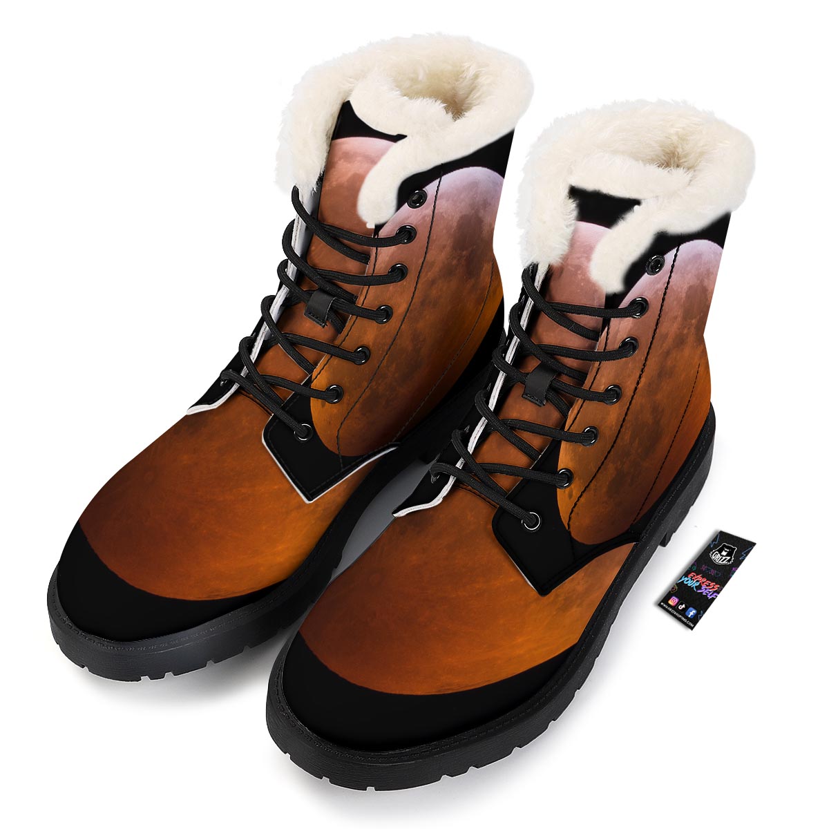 Eclipse Total Lunar Print Winter Boots-grizzshop