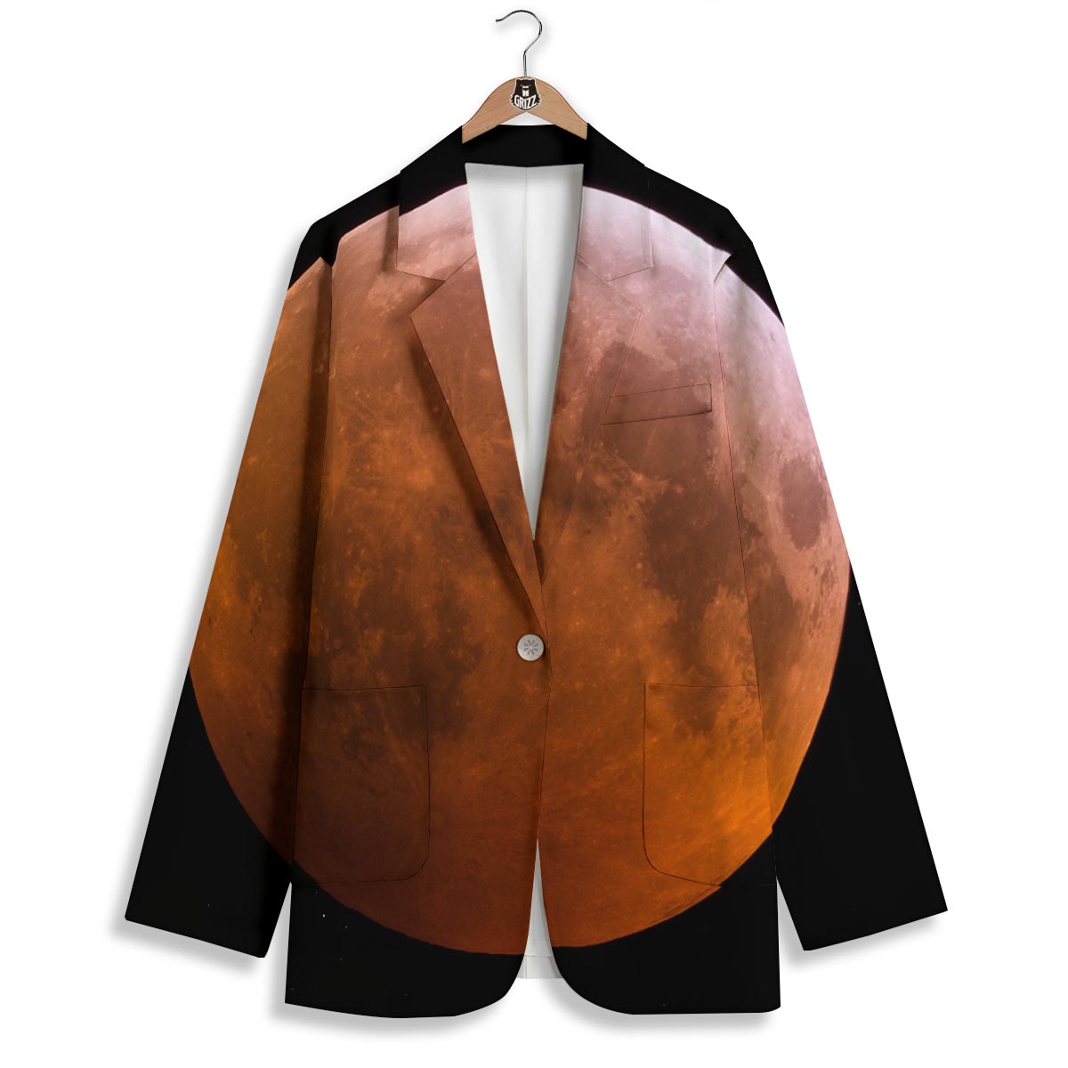 Eclipse Total Lunar Print Women's Blazer-grizzshop