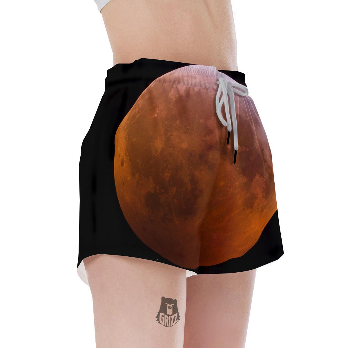Eclipse Total Lunar Print Women's Shorts-grizzshop