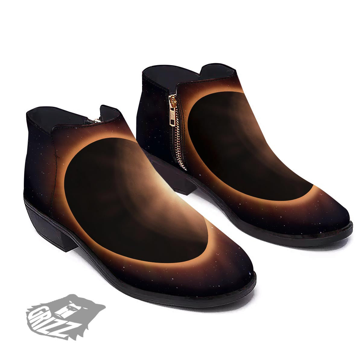 Eclipse Total Solar Print Ankle Boots-grizzshop