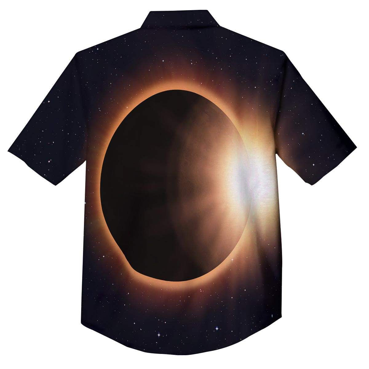 Eclipse Total Solar Print Button Up Shirt-grizzshop