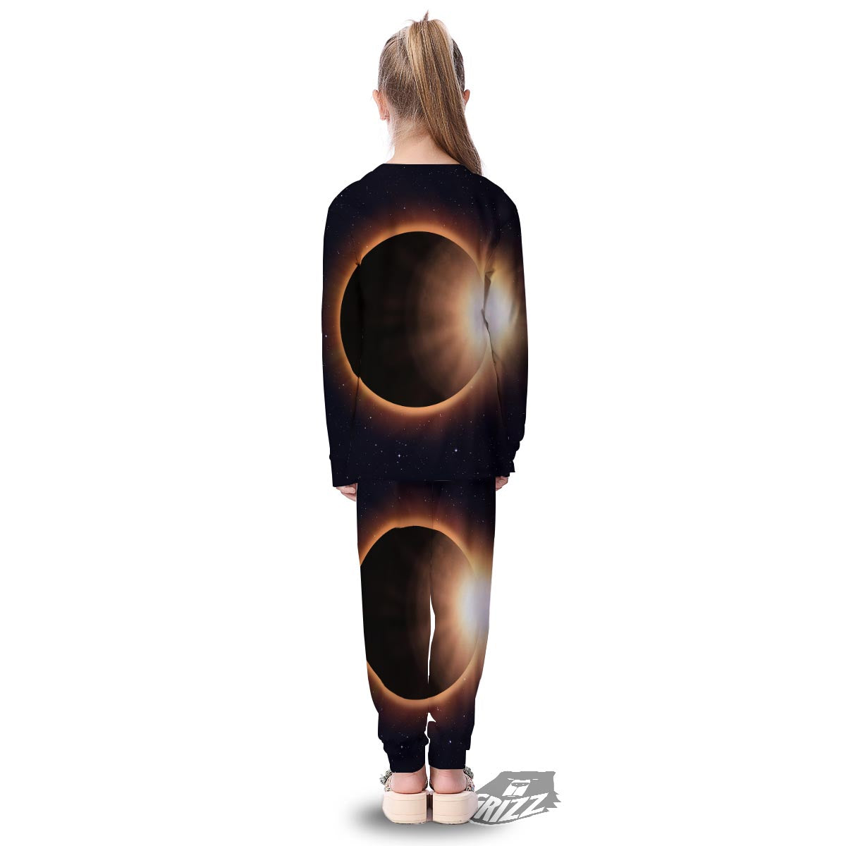 Eclipse Total Solar Print Kid's Pajamas-grizzshop