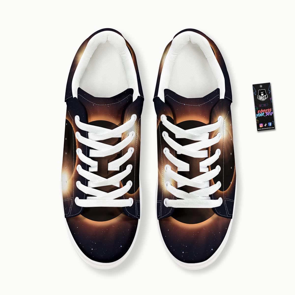 Eclipse Total Solar Print Platform Shoes-grizzshop