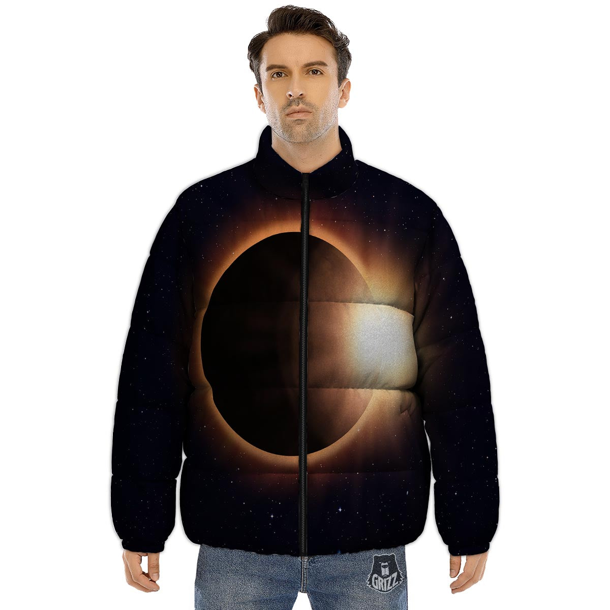 Eclipse Total Solar Print Puffer Jacket-grizzshop