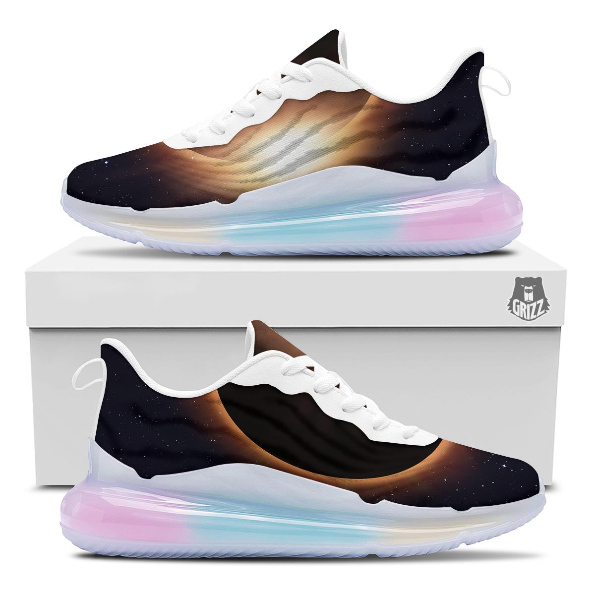 Eclipse Total Solar Print Running Sneakers-grizzshop