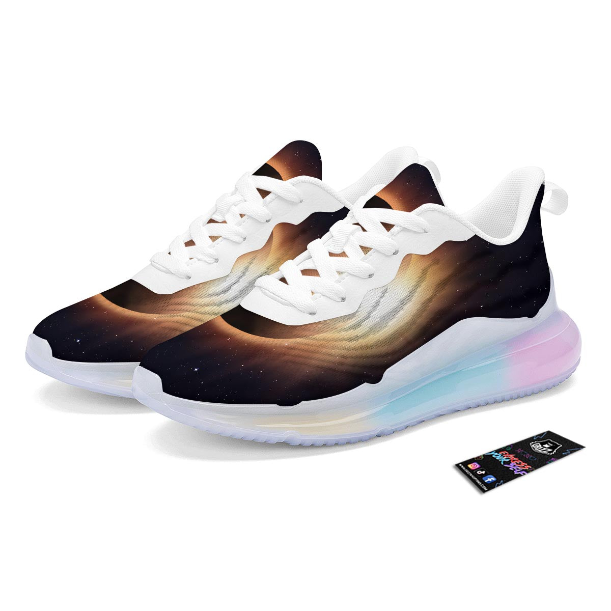 Eclipse Total Solar Print Running Sneakers-grizzshop