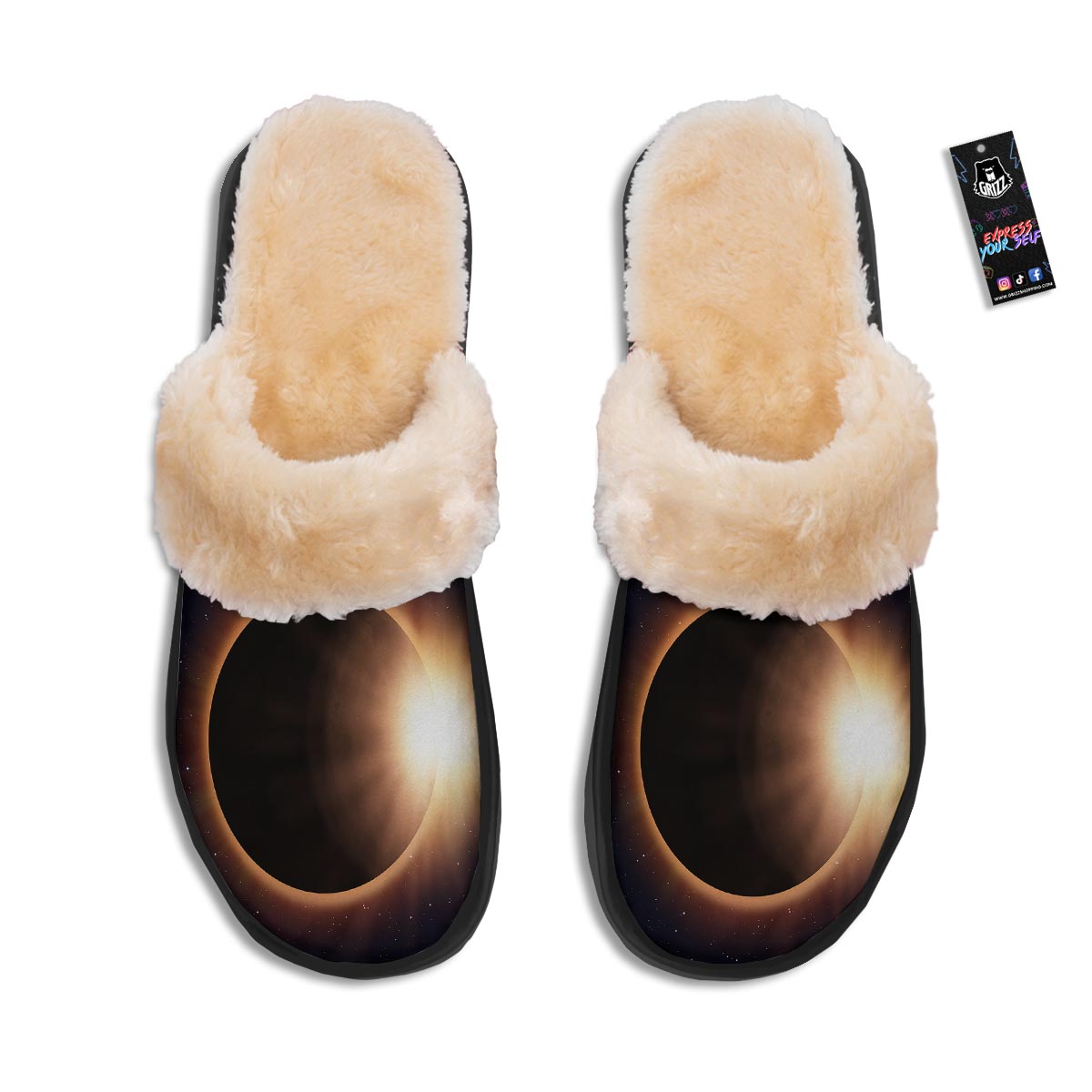 Eclipse Total Solar Print Slippers-grizzshop