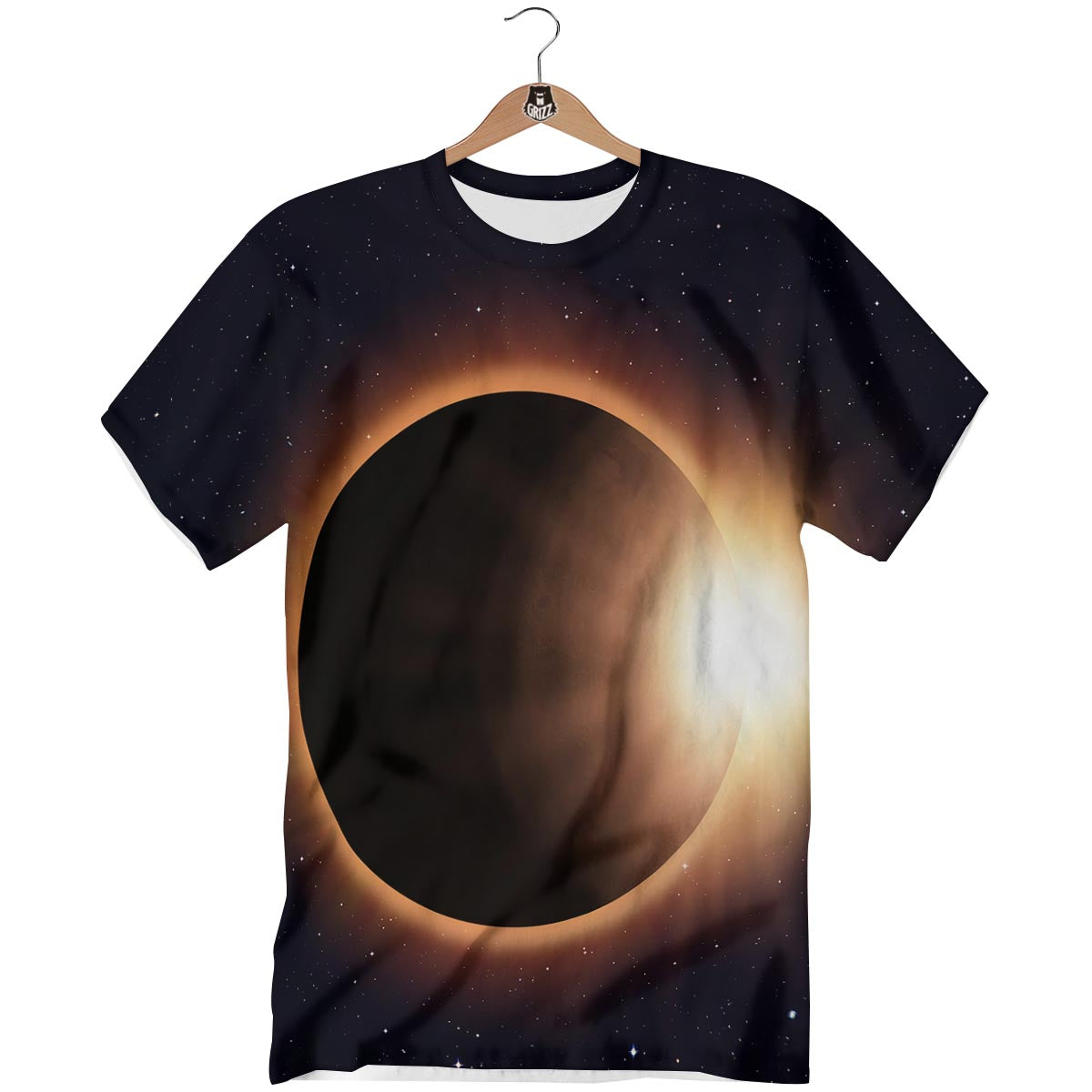Eclipse Total Solar Print T-Shirt-grizzshop