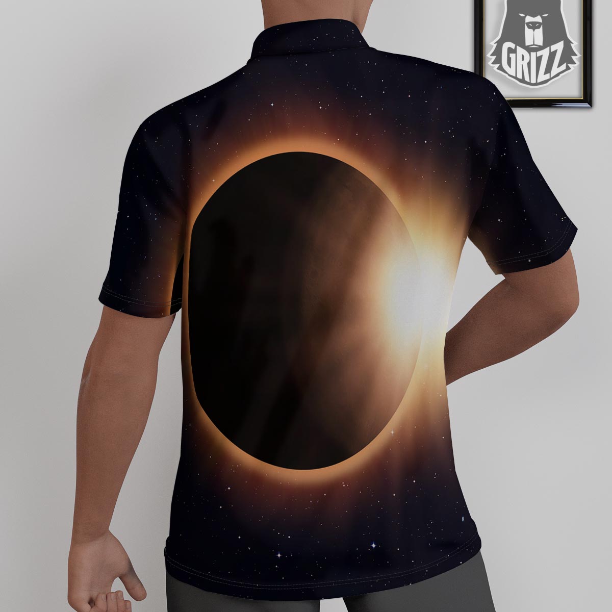 Eclipse Total Solar Print Untucked Shirts-grizzshop