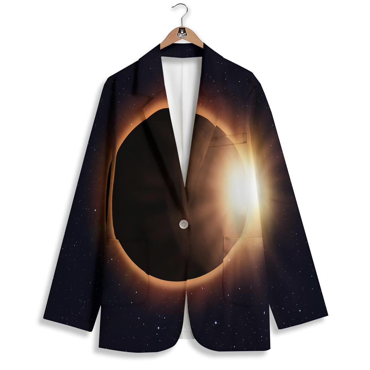 Eclipse Total Solar Print Women's Blazer-grizzshop