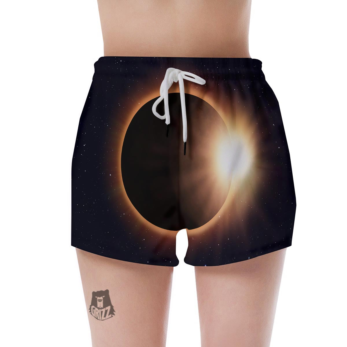 Eclipse Total Solar Print Women's Shorts-grizzshop