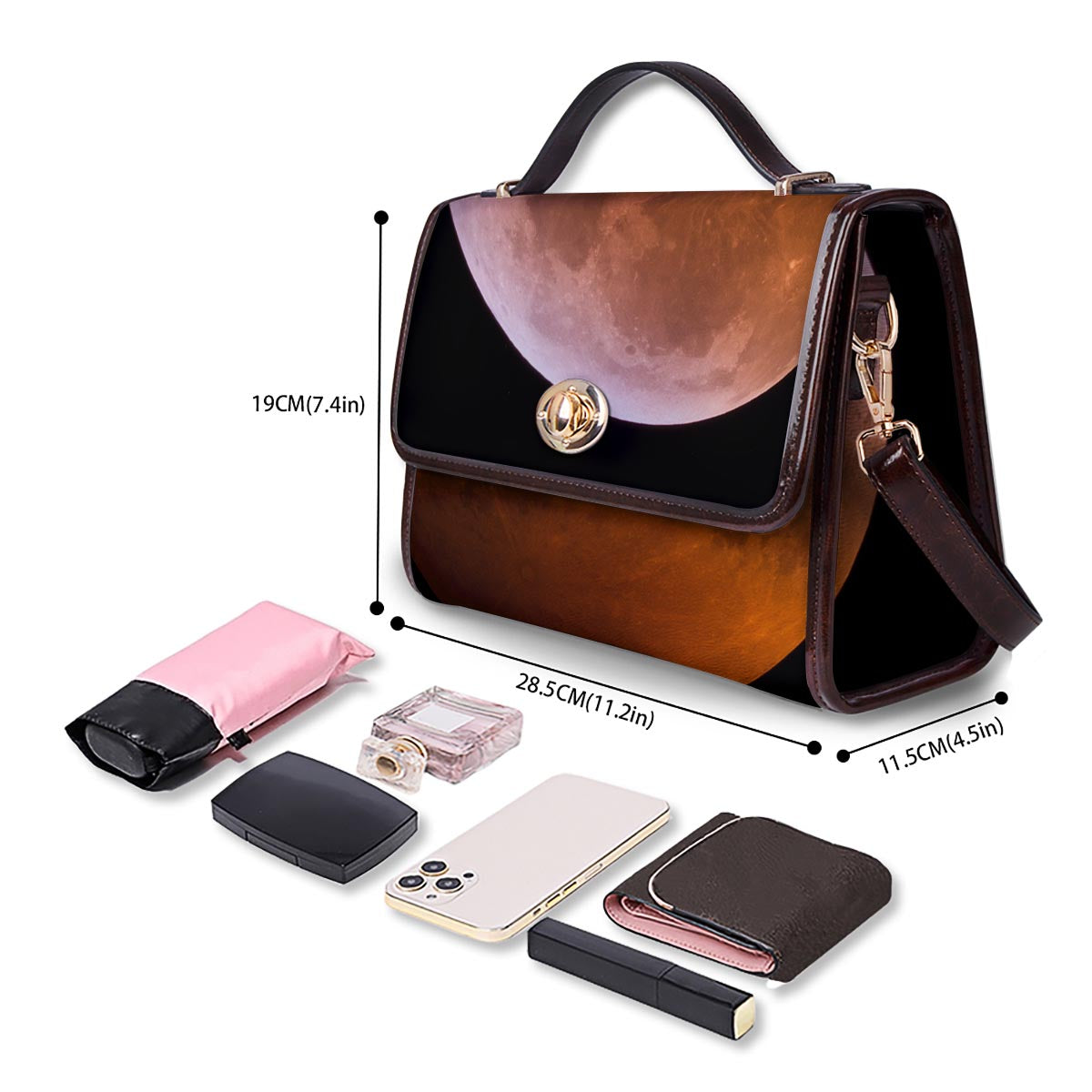 Eclipse Total Lunar Print Women's Satchel Bag